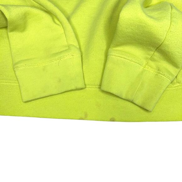 PINK Victoria's Secret Neon Green Hoodie Zip Front Sweatshirt - Picture 6 of 9